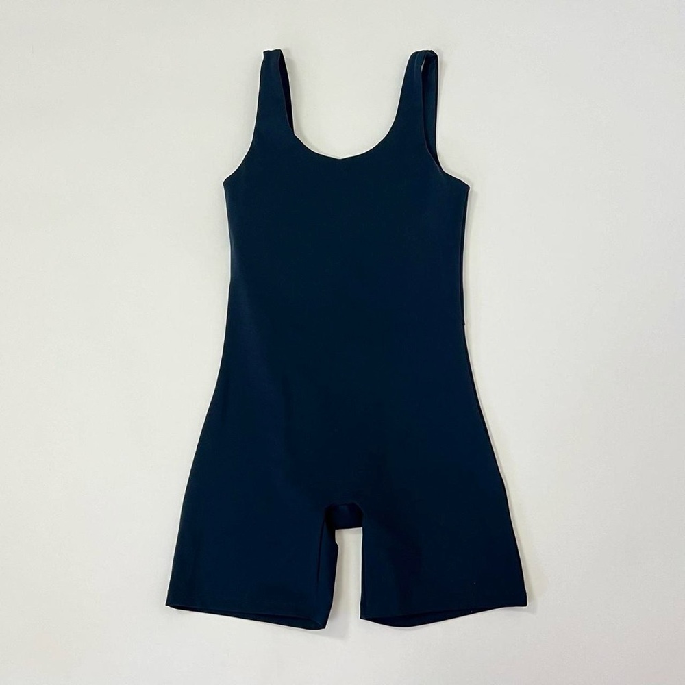 Blue shorts jumpsuit by girlfriend collective